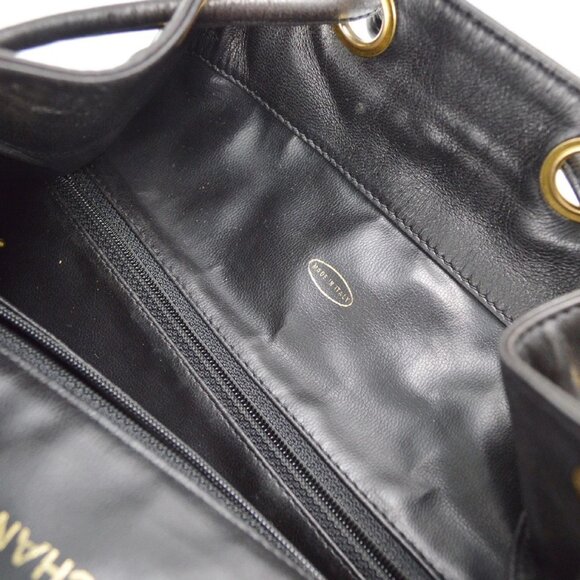 Chanel Black Lambskin Backpack - Picture 7 of 8